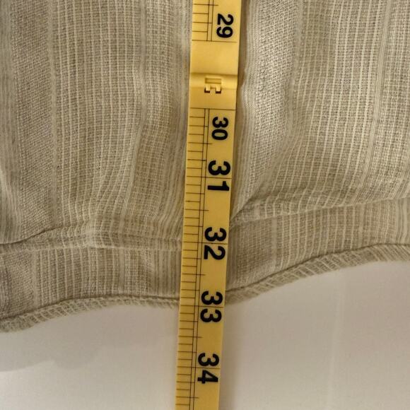 Haupt Men Cotton Linen Short Sleeve Button Shirt XL Beige Textured Resort Casual - Picture 8 of 8